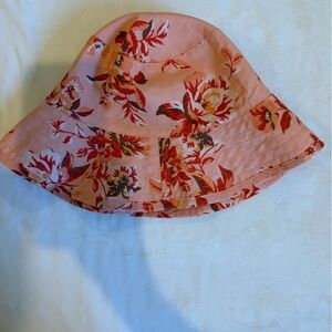 Janie and Jack Pink Floral sun Hat